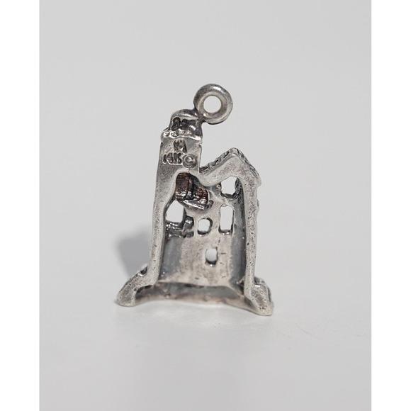 Vintage 14k Solid White Gold Lighthouse Charm Pendant - 2.17g - Picture 4 of 7